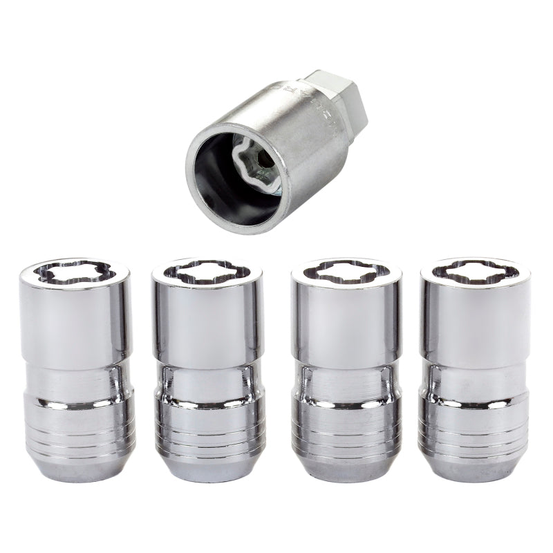 McGard Wheel Lock Nut Set - 4pk. (Cone Seat) M14X1.5 / 21mm & 22mm Dual Hex / 1.639in. L - Chrome - McGard 24215