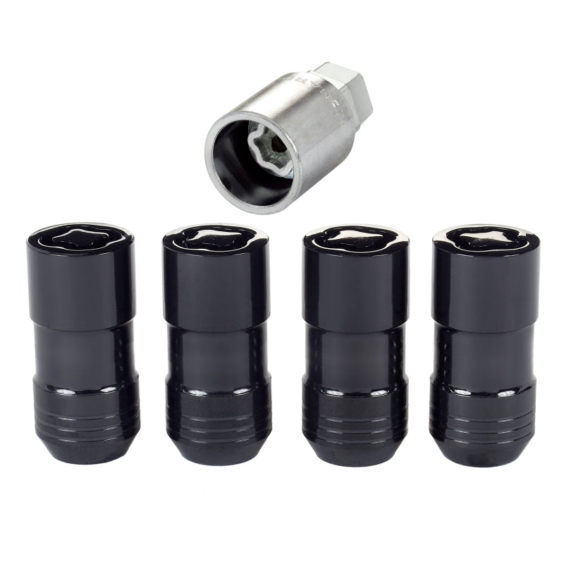 McGard Wheel Lock Nut Set - 4pk. (Cone Seat) M14X1.5 / 21mm & 22mm Dual Hex / 1.965in. L - Black - McGard 24220