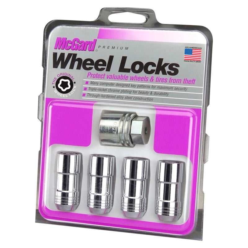 McGard Wheel Lock Nut Set - 4pk. (Cone Seat) 9/16-18 / 7/8 Hex / 1.765in. Length - Chrome - McGard 24234
