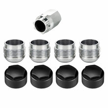 Load image into Gallery viewer, McGard Wheel Lock Nut Set - 4pk. (Under Hub Cap / Radius Seat) M14X1.5 / 19mm Hex / .890in. L w/Caps - McGard 25167