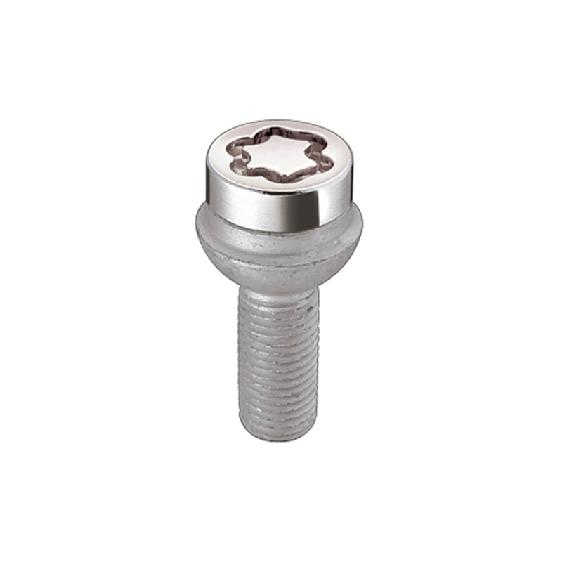 McGard Wheel Lock Bolt Set - 4pk. (Radius Seat) M14X1.5 / 17mm Hex / 27.0mm Shank Length - Chrome - McGard 28174