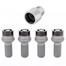 Load image into Gallery viewer, McGard Wheel Lock Bolt Set - 4pk. (Radius Seat) M14X1.5 / 17mm Hex / 26.7mm Shank Length - Black - McGard 28318