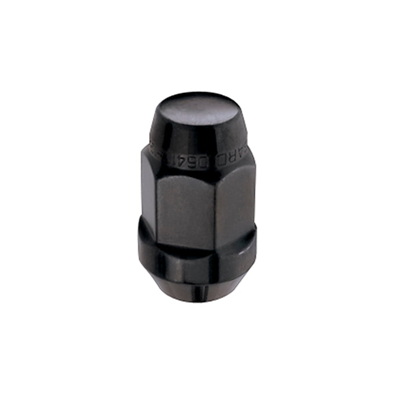 McGard Hex Lug Nut (Cone Seat Bulge Style) M12X1.5 / 3/4 Hex / 1.45in. Length (4-Pack) - Black - McGard 64015