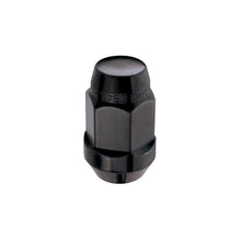 Load image into Gallery viewer, McGard Hex Lug Nut (Cone Seat Bulge Style) M12X1.5 / 3/4 Hex / 1.45in. Length (4-Pack) - Black - McGard 64015