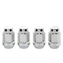 Load image into Gallery viewer, McGard Hex Lug Nut (Cone Seat Bulge Style) M14X1.5 / 22mm Hex / 1.635in. Length (4-Pack) - Chrome - McGard 64073