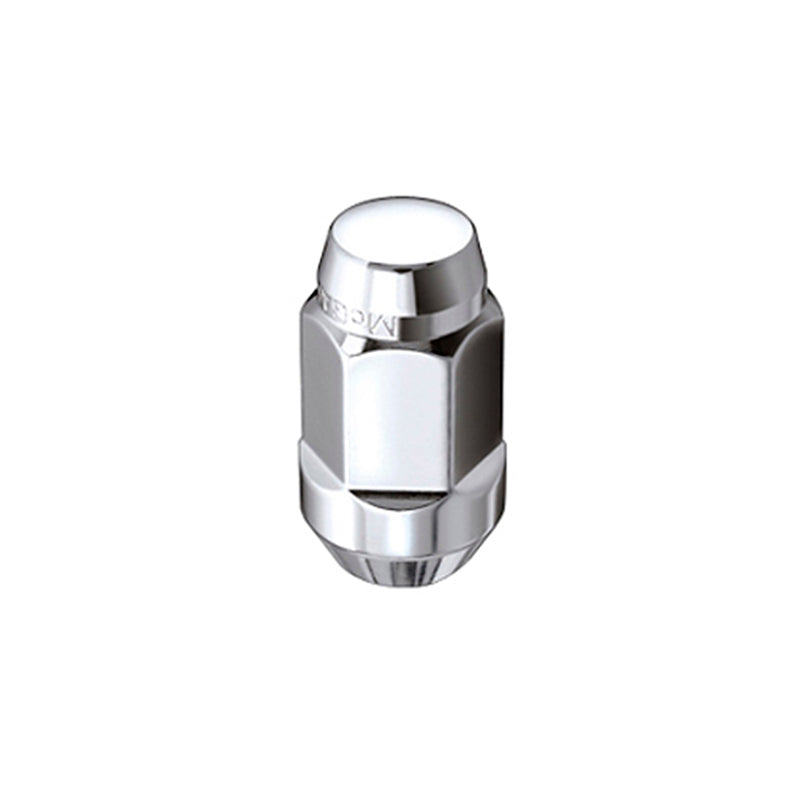 McGard Hex Lug Nut (Cone Seat Bulge Style) M14X1.5 / 22mm Hex / 1.635in. Length (4-Pack) - Chrome - McGard 64073