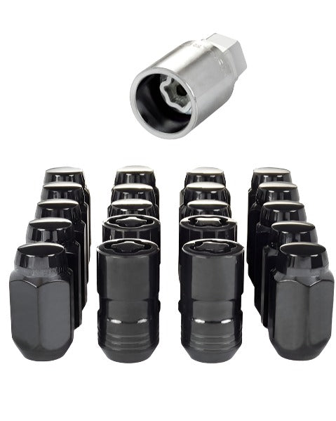 McGard 5 Lug Hex Install Kit w/Locks (Cone Seat Nut) M14X1.5 / 22mm Hex / 1.635in. Length - Black - McGard 84527
