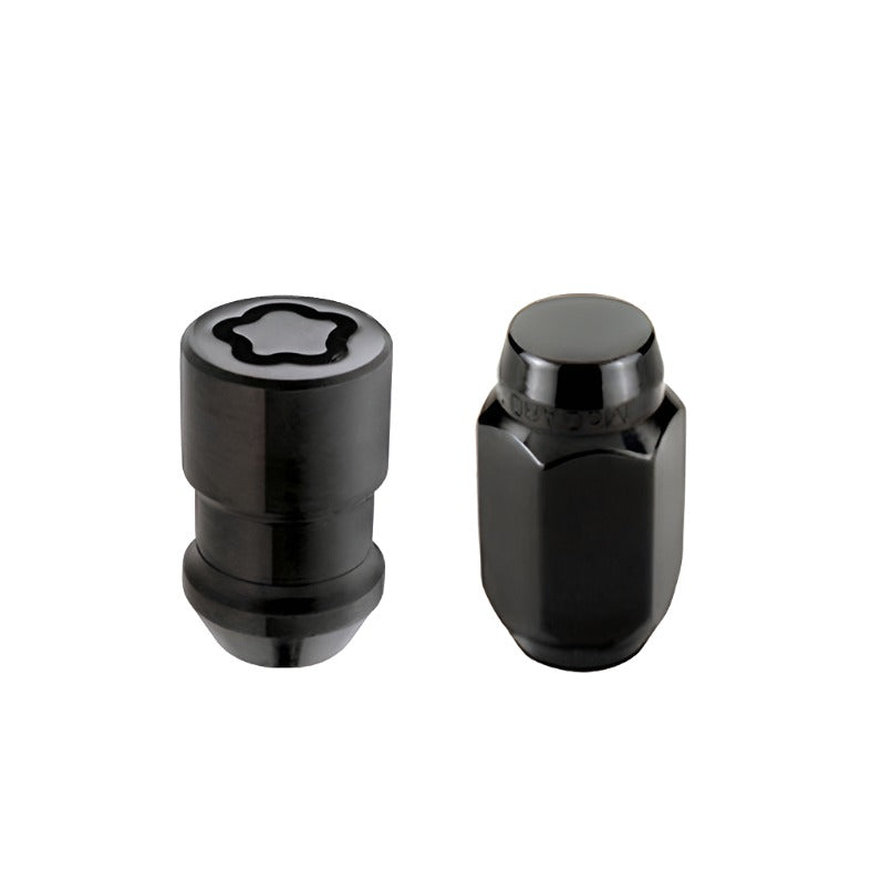McGard 5 Lug Hex Install Kit w/Locks (Cone Seat Nut) M12X1.5 / 13/16 Hex / 1.5in. Length - Black - McGard 84558