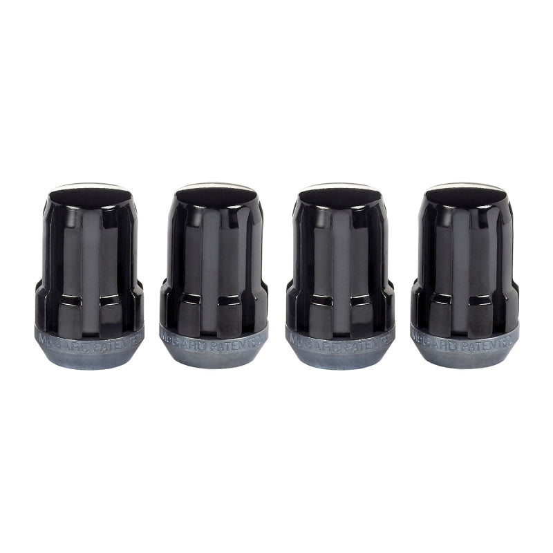 McGard SplineDrive Lug Nut (Cone Seat) M12X1.25 / 1.24in. Length (4-Pack) - Black (Req. Tool) - Black Ops Auto Works