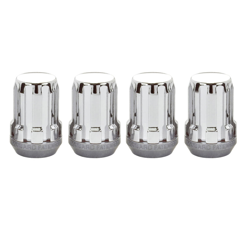 McGard SplineDrive Lug Nut (Cone Seat) M12X1.25 / 1.24in. Length (4-Pack) - Chrome (Req. Tool) - Black Ops Auto Works