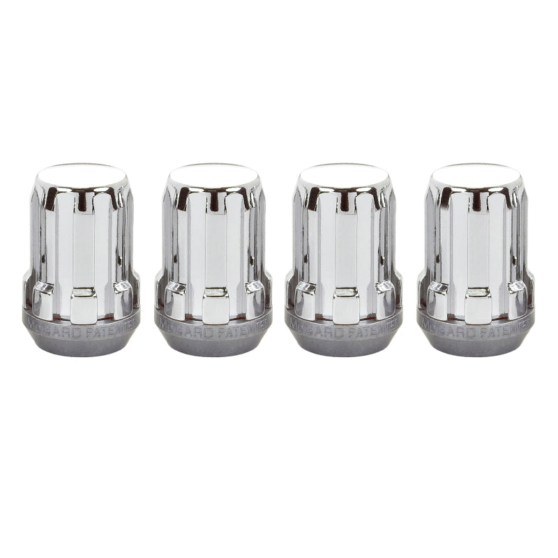 McGard SplineDrive Lug Nut (Cone Seat) M12X1.5 / 1.24in. Length (4-Pack) - Chrome (Req. Tool) - Black Ops Auto Works