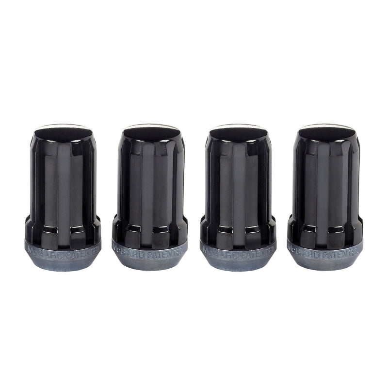 McGard SplineDrive Lug Nut (Cone Seat) M14X1.5 / 1.648in. Length (4-Pack) - Black (Req. Tool) - Black Ops Auto Works
