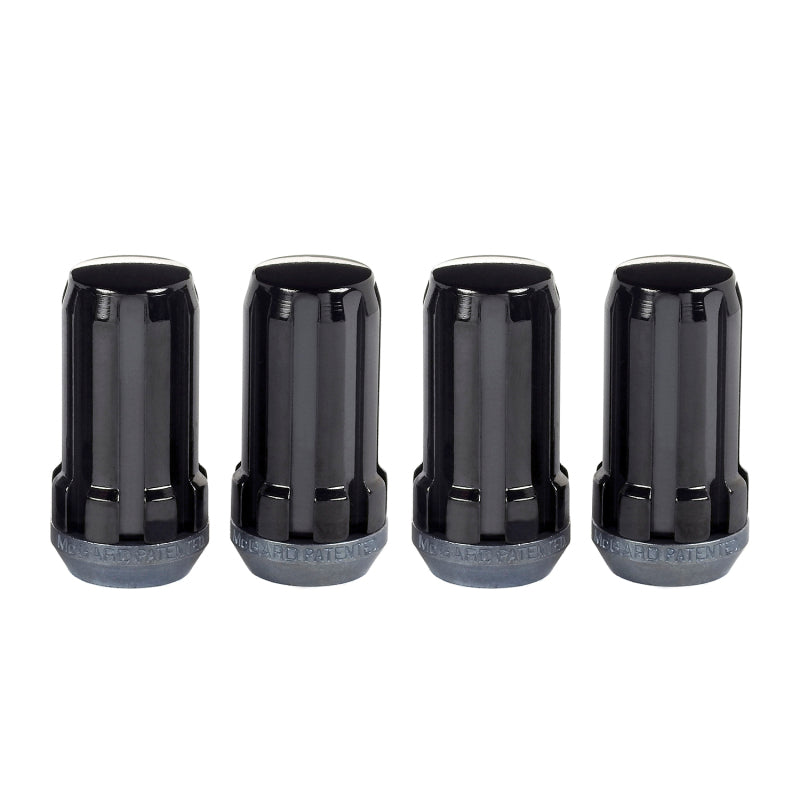 McGard SplineDrive Lug Nut (Cone Seat) M14X1.5 / 1.935in. Length (4-Pack) - Black (Req. Tool) - Black Ops Auto Works