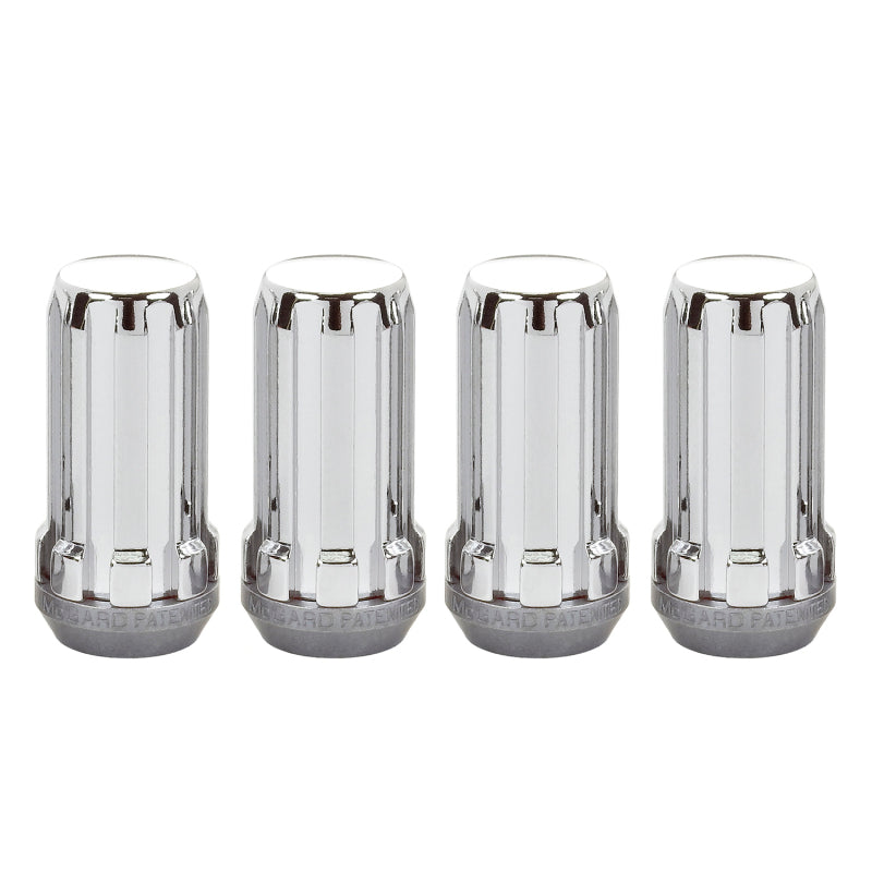McGard SplineDrive Lug Nut (Cone Seat) M14X1.5 / 1.935in. Length (4-Pack) - Chrome (Req. Tool) - Black Ops Auto Works