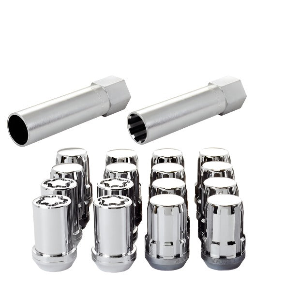 McGard SplineDrive Tuner 4 Lug Install Kit w/Locks & Tool (Cone) M12X1.5 / 13/16 Hex - Chrome - Black Ops Auto Works