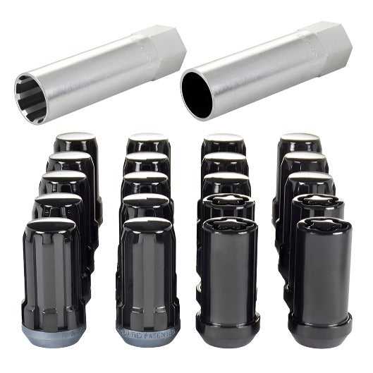 McGard SplineDrive Tuner 5 Lug Install Kit w/Locks & Tool (Cone) M14X1.5 / 22mm Hex - Blk - Black Ops Auto Works