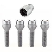 Load image into Gallery viewer, McGard Wheel Lock Bolt Set - 4pk. (Cone Seat) M12X1.5 / 17mm Hex / 40.5mm Shank Length - Chrome - Black Ops Auto Works