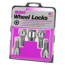 Load image into Gallery viewer, McGard Wheel Lock Bolt Set - 4pk. (Cone Seat) M12X1.5 / 17mm Hex / 40.5mm Shank Length - Chrome - Black Ops Auto Works