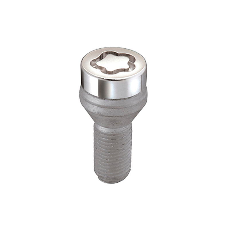 McGard Wheel Lock Bolt Set - 4pk. (Cone Seat) M14X1.25 / 17mm Hex / 27.3mm Shank Length - Chrome - Black Ops Auto Works