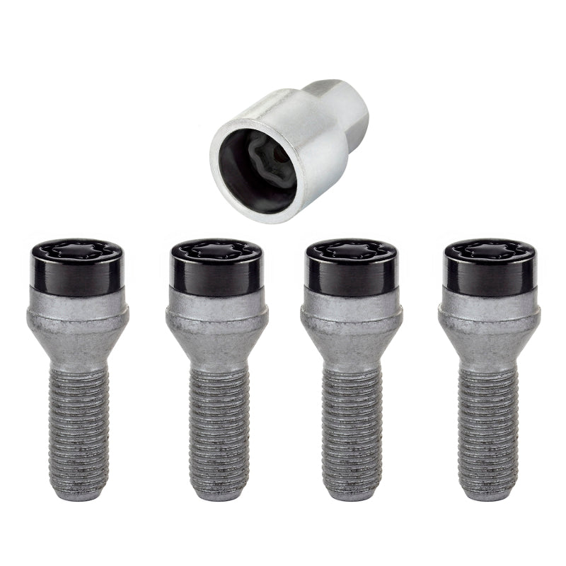 McGard Wheel Lock Bolt Set - 4pk. (Cone Seat) M14X1.5 / 17mm Hex / 31.0mm Shank Length - Black - Black Ops Auto Works