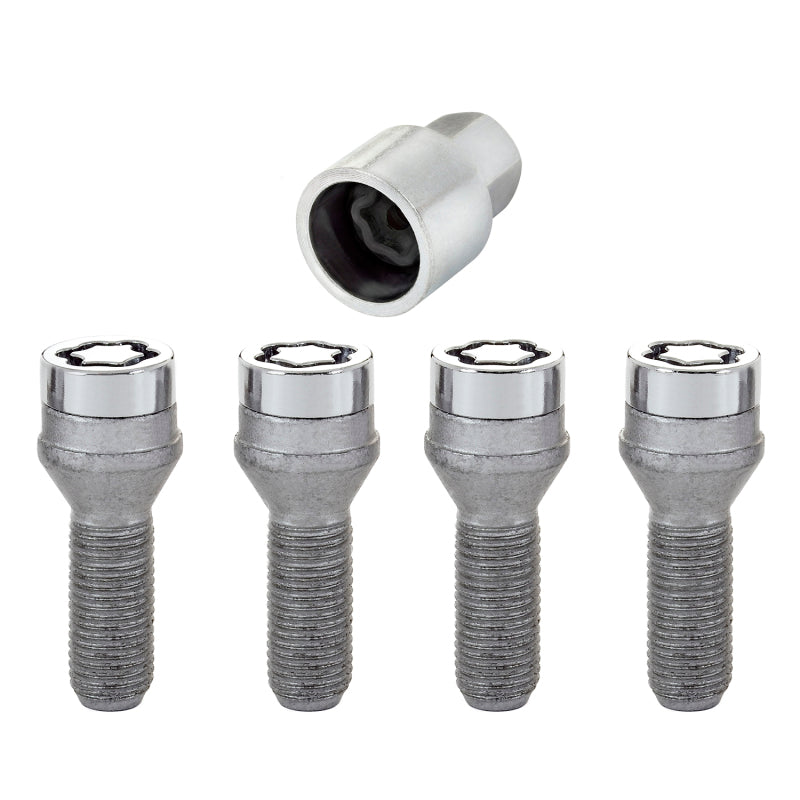 McGard Wheel Lock Bolt Set - 4pk. (Cone Seat) M14X1.5 / 19mm Hex / 31.0mm Shank Length - Chrome - Black Ops Auto Works
