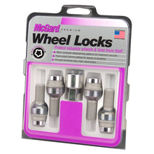 Load image into Gallery viewer, McGard Wheel Lock Bolt Set - 4pk. (Radius Seat) M14X1.5 / 17mm Hex / 28.2mm Shank Length - Chrome - Black Ops Auto Works