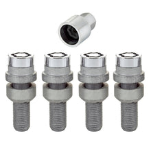 Load image into Gallery viewer, McGard Wheel Lock Bolt Set - 4pk. (Radius Seat) M14X1.5 / 17mm Hex / 28.2mm Shank Length - Chrome - Black Ops Auto Works