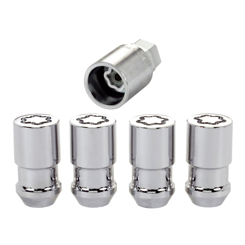 McGard Wheel Lock Nut Set - 4pk. (Cone Seat) 1/2-20 / 3/4 & 13/16 Dual Hex / 1.66in. Length - Chrome - Black Ops Auto Works