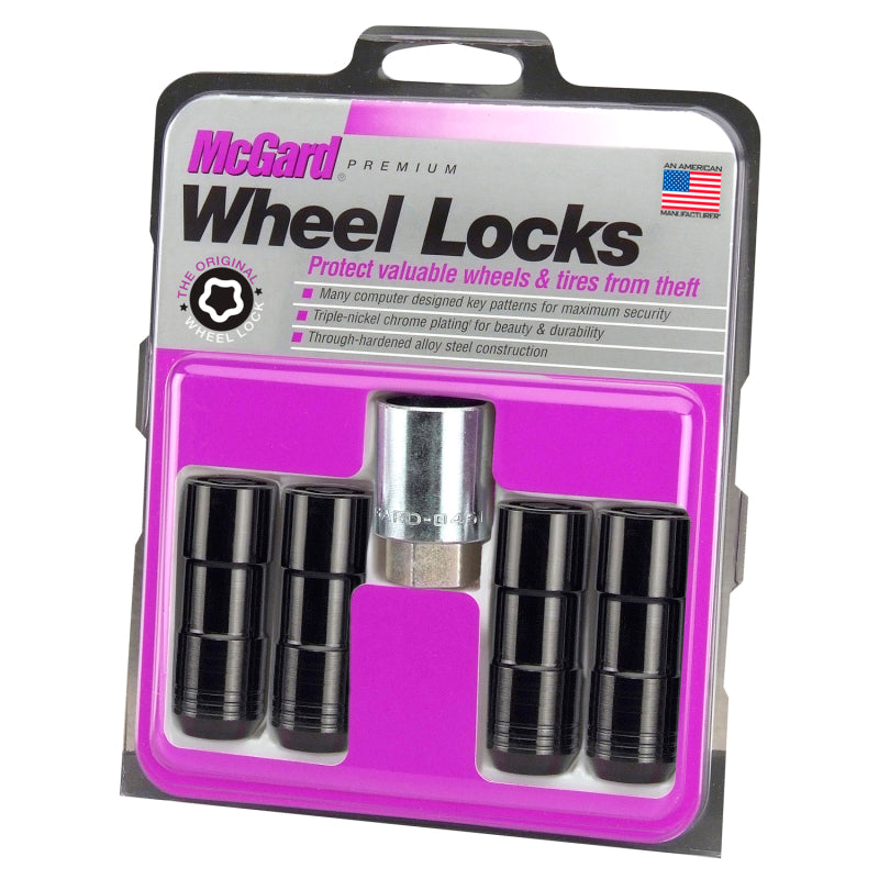 McGard McGard Wheel Lock Nut Set - 4pk. (Cone Seat Duplex) 9/16-18 / 7/8 Hex / 2.5in. Length - Black