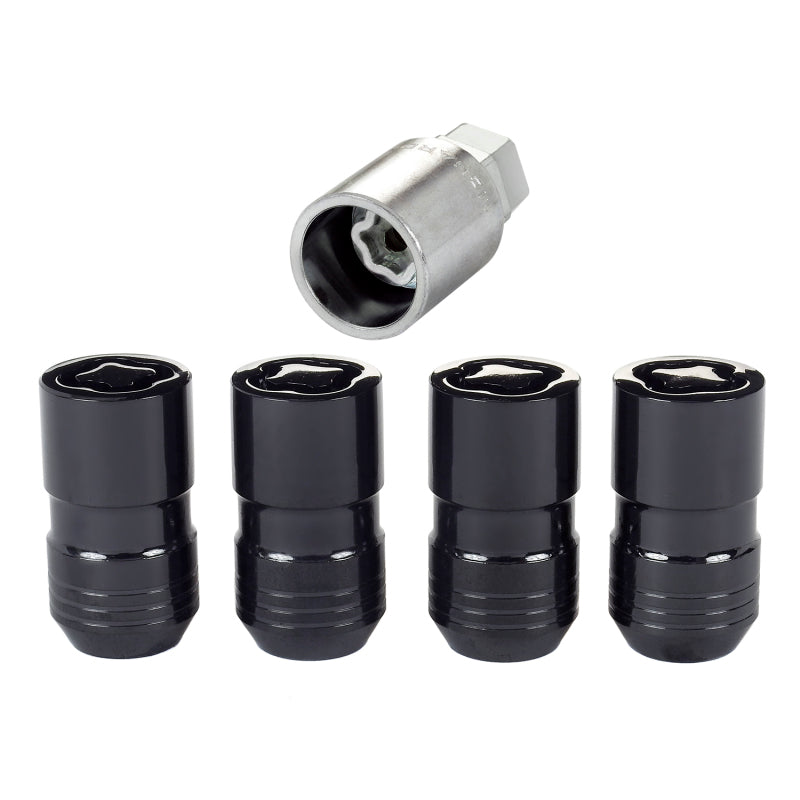 McGard Wheel Lock Nut Set - 4pk. (Cone Seat) M14X1.5 / 21mm & 22mm Dual Hex / 1.639in. L - Black - Black Ops Auto Works