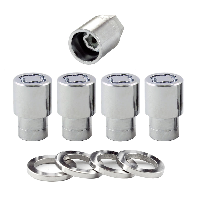 McGard Wheel Lock Nut Set - 4pk. (Reg. Shank Seat) M12X1.5 / 13/16 Hex / 1.38in. Length - Chrome - Black Ops Auto Works