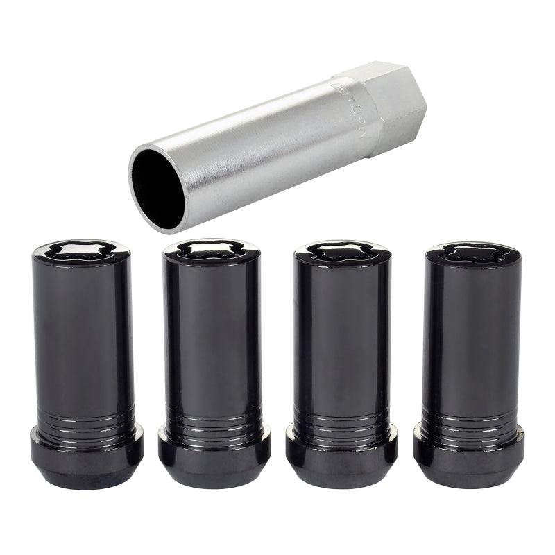 McGard Wheel Lock Nut Set - 4pk. (Tuner / Cone Seat) M14X1.5 / 1in. Hex / 1.935in. Length - Black - Black Ops Auto Works