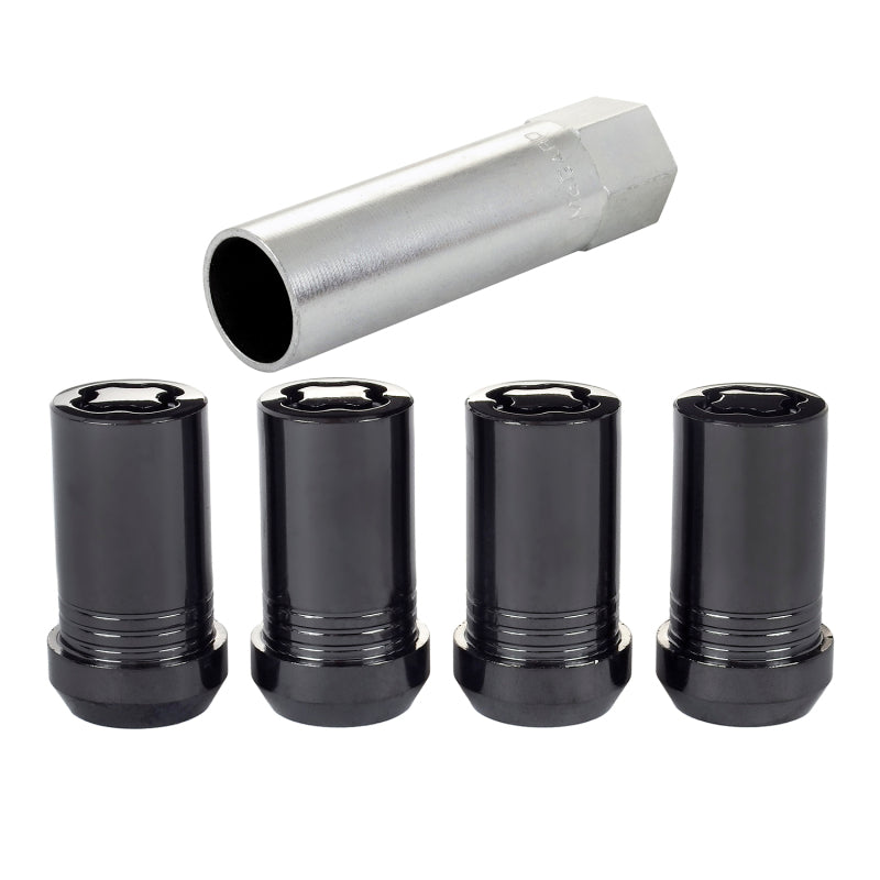 McGard Wheel Lock Nut Set - 4pk. (Tuner / Cone Seat) M14X1.5 / 22mm Hex / 1.648in. Length - Black - Black Ops Auto Works