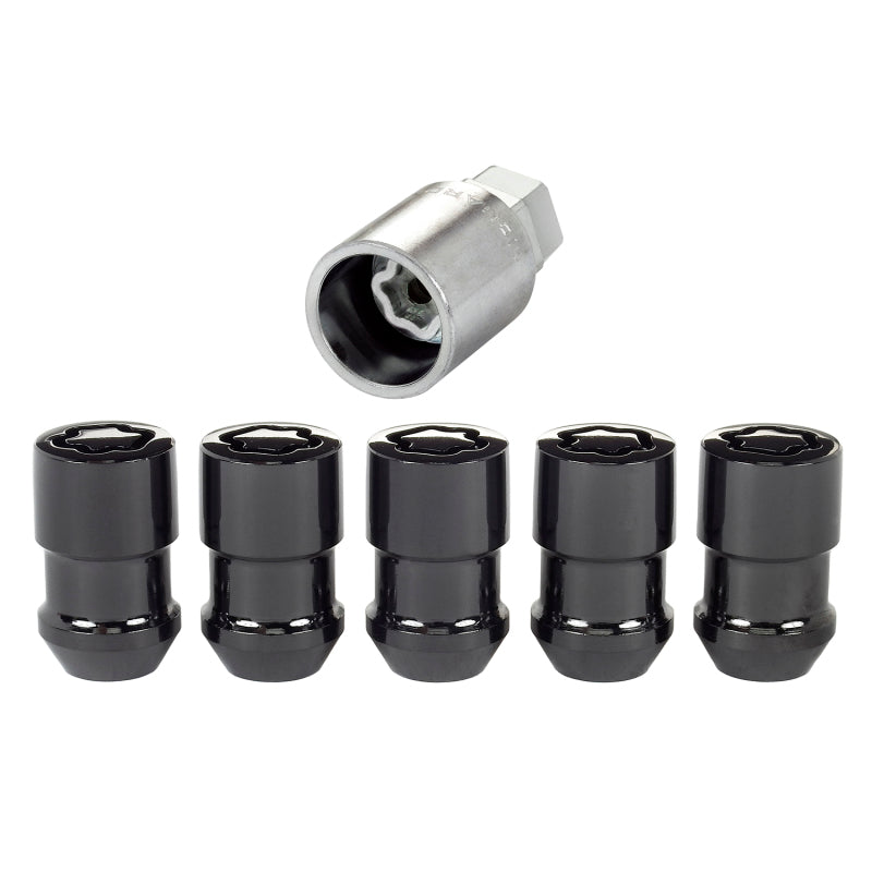 McGard Wheel Lock Nut Set - 5pk. (Cone Seat) 1/2-20 / 3/4 &13/16 Dual Hex / 1.46in. Length - Black - Black Ops Auto Works