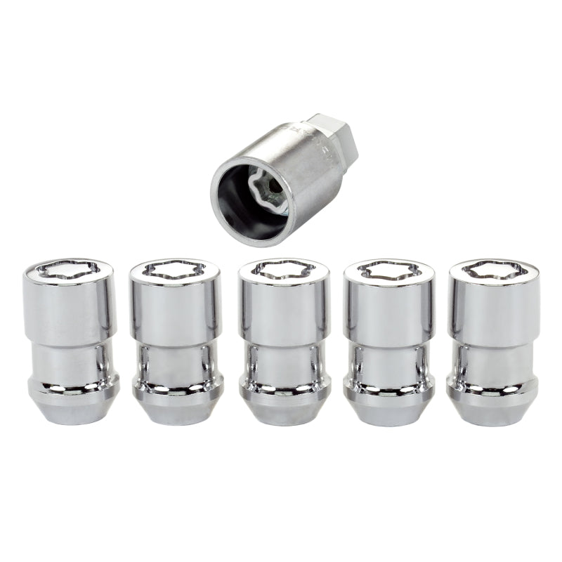 McGard Wheel Lock Nut Set - 5pk. (Cone Seat) 1/2-20 / 3/4 &13/16 Dual Hex / 1.46in. Length - Chrome - Black Ops Auto Works