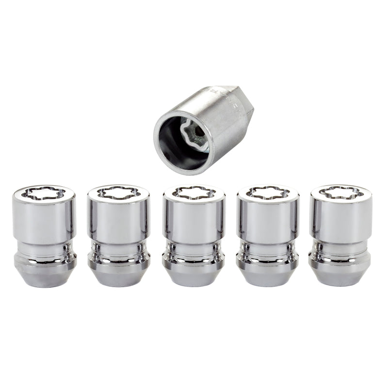 McGard Wheel Lock Nut Set - 5pk. (Cone Seat) M12X1.5 / 13/16 Hex / 1.28in. Length - Chrome - Black Ops Auto Works