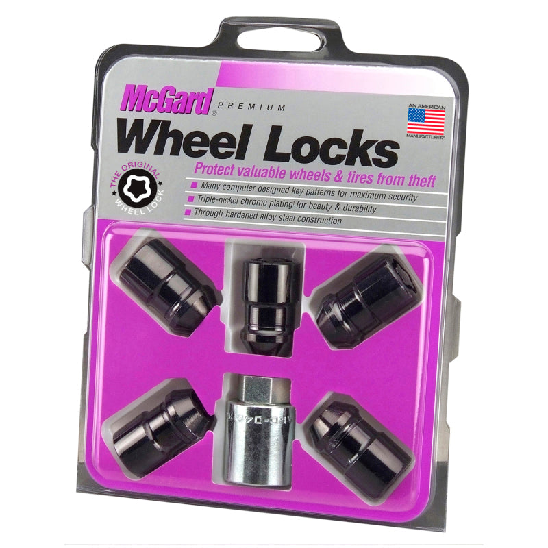 McGard Wheel Lock Nut Set - 5pk. (Cone Seat) M12X1.5 / 3/4 Hex / 1.46in. Length - Black - Black Ops Auto Works
