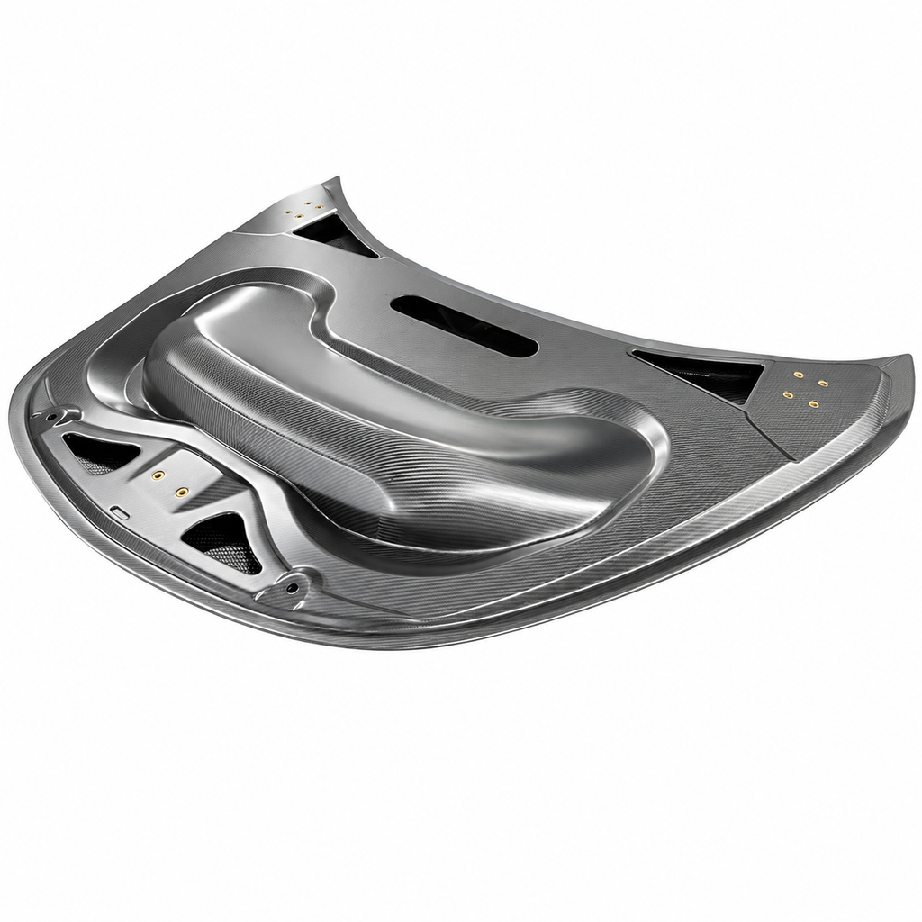 McLaren 570S and 600LT carbon fiber hood with 3 functional mesh vent inserts