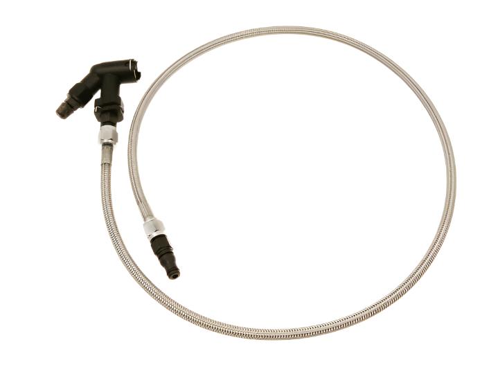 McLeod Line Assy Mustang 2005-Up 36in W/Male Wire Clip Fittings & Elbow Bleeder - Black Ops Auto Works