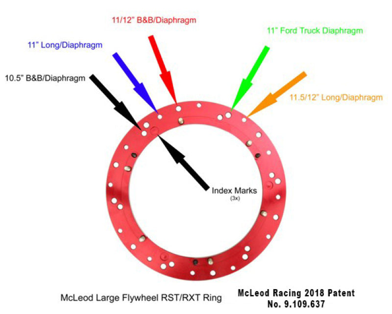 McLeod Racing RST HD Twin Clutch Kit for Large Diameter Flywheel, Red Ring, 1-1/8x26 Spline - McLeod Racing MLR6911-07MD
