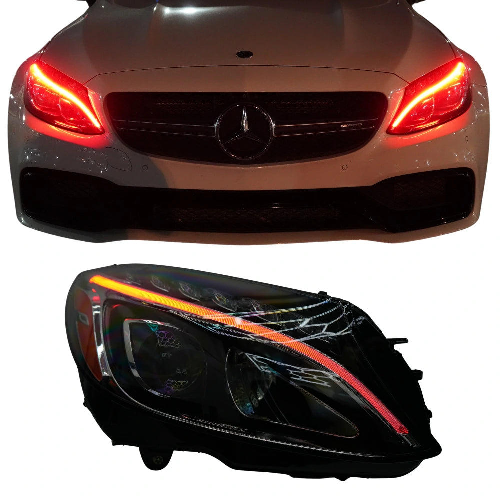 RGB Halo Kits Mercedes Benz C-Class RGBW Multicolor DRL Boards (2015-2023)