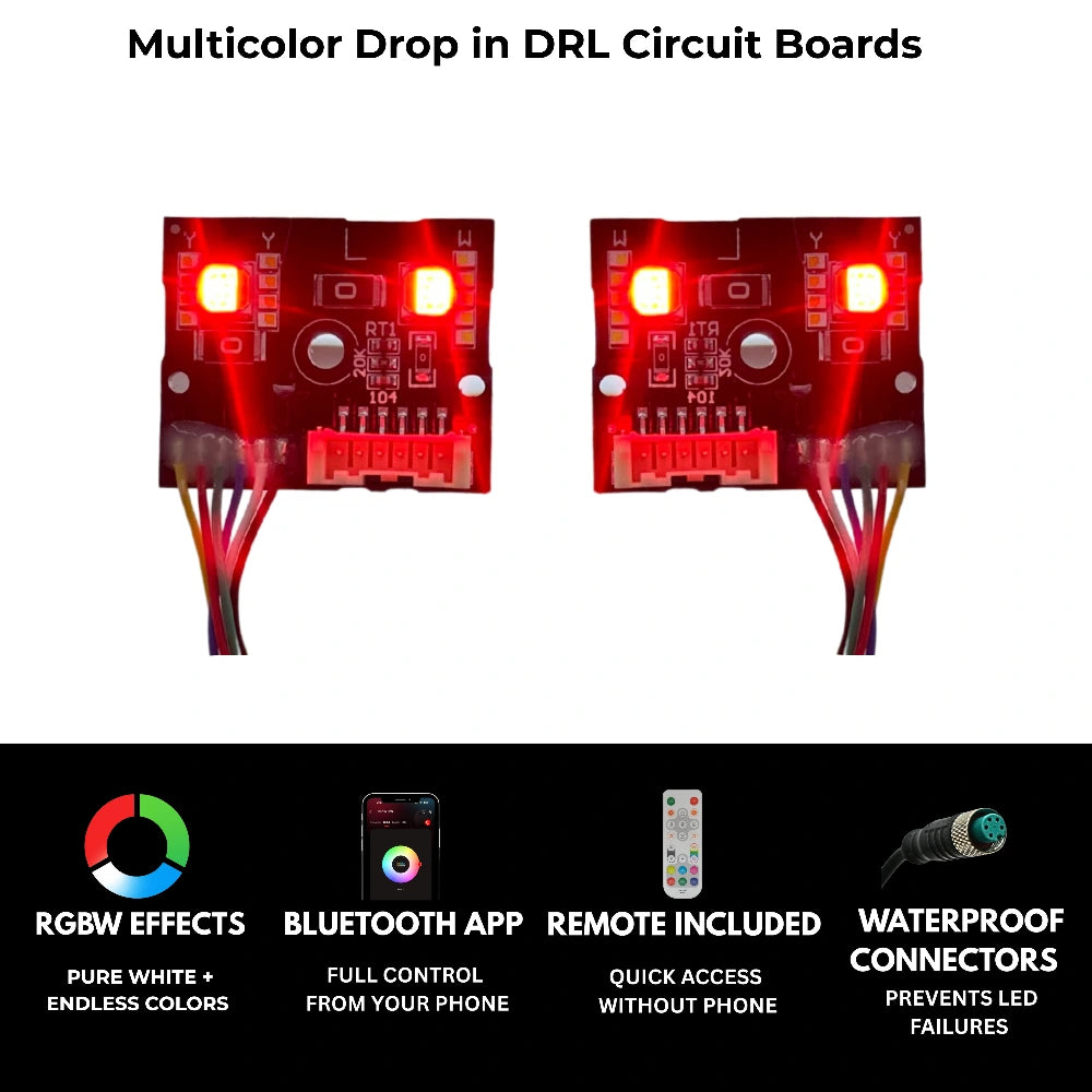 RGB Halo Kits Mercedes Benz C-Class RGBW Multicolor DRL Boards (2015-2023)