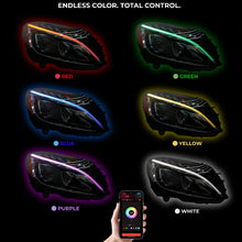 Load image into Gallery viewer, RGB Halo Kits Mercedes Benz C-Class RGBW Multicolor DRL Boards (2015-2023)