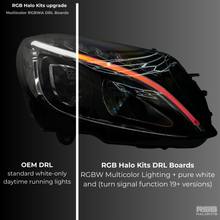 Load image into Gallery viewer, RGB Halo Kits Mercedes Benz C-Class RGBW Multicolor DRL Boards (2015-2023)