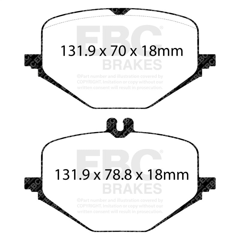 Mercedes-Benz G63 AMG EBC Yellowstuff rear brake pad upgrade for performance braking