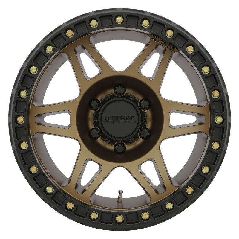 Method Wheels Method MR106 Beadlock 17x9 -44mm Offset 5x5 71.5mm CB Method Bronze w/BH-H24125 Wheel
