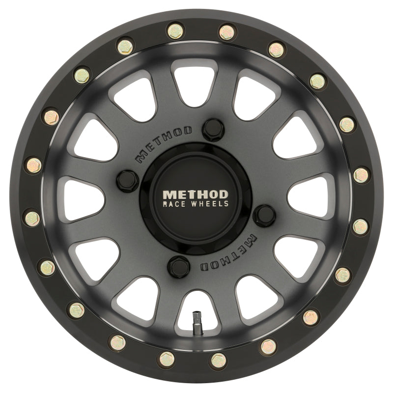 Method Wheels Method MR401 UTV Beadlock 15x7 / 4+3/13mm Offset / 4x136 / 106mm CB Titanium Wheel- Matte Black Ring