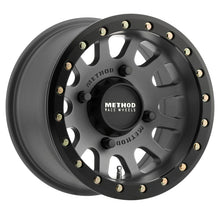 Load image into Gallery viewer, Method Wheels Method MR401 UTV Beadlock 15x7 / 4+3/13mm Offset / 4x136 / 106mm CB Titanium Wheel- Matte Black Ring