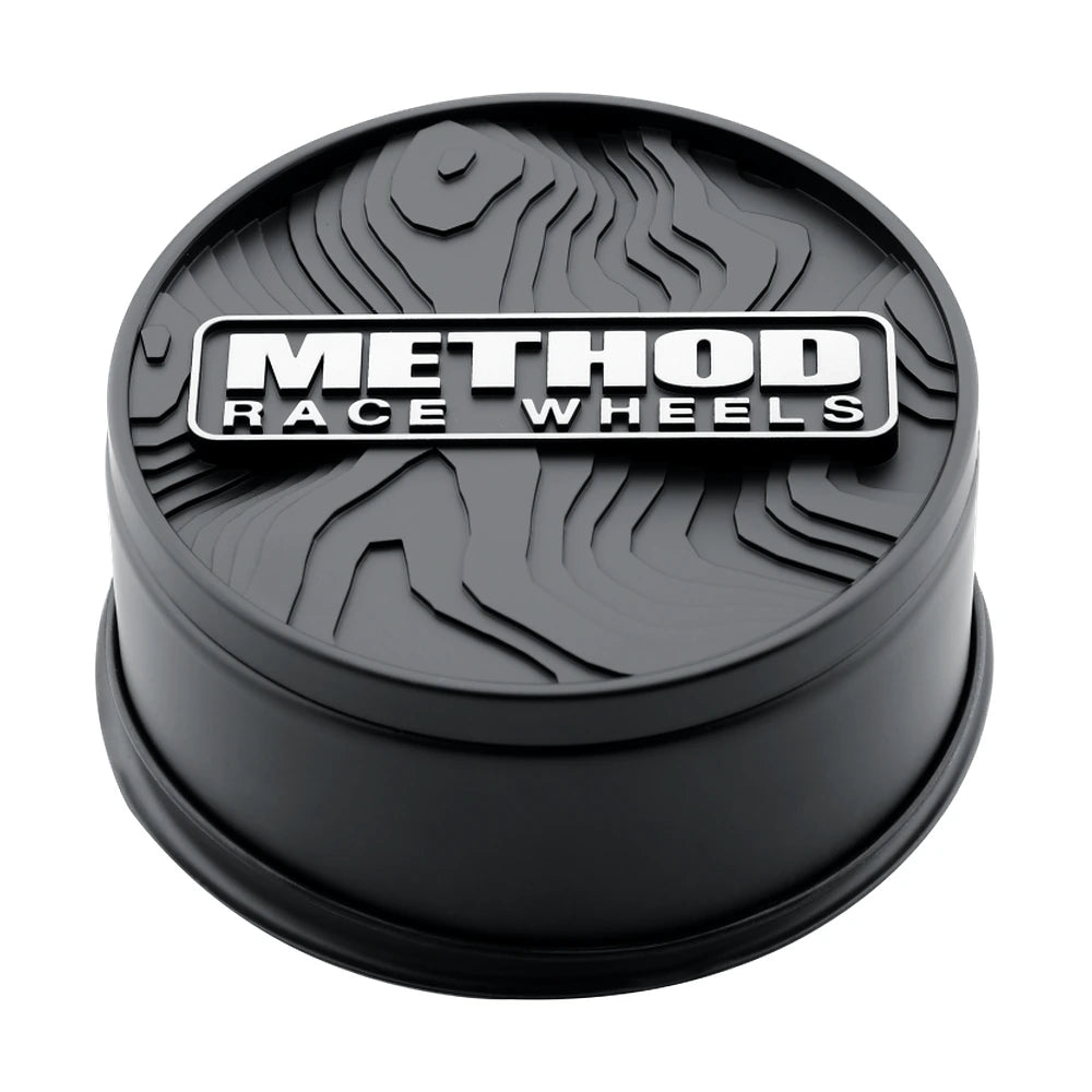 Method TOPO 108 mm Push-Through Center Cap, Black - Method Wheels MRWCP-TOPO108P-B
