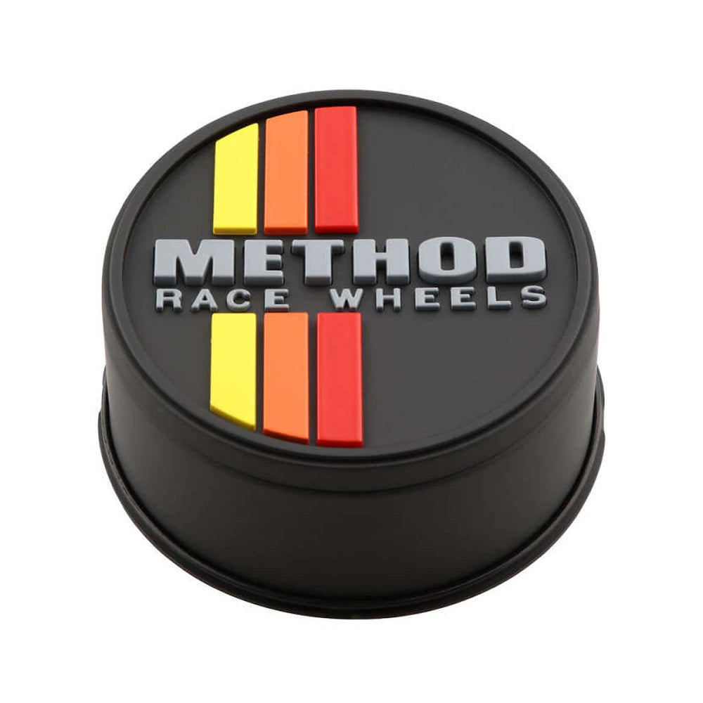 Method YOR Stripes mm Push-Through Center Cap, Black - Method Wheels MRWCP-YOR108P
